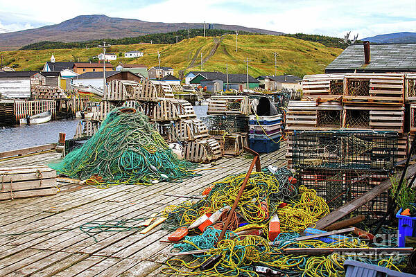Wall Art featuring the photograph Fishing Harbor And Tools In Gros Morne National Park, Canada by Tatiana Travelways