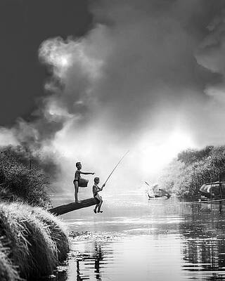 Photograph - Fishing by Sofie Conte