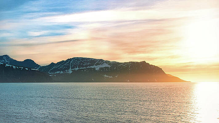 Wall Art featuring the photograph Fjord Sunset In Norway by Matthew DeGrushe