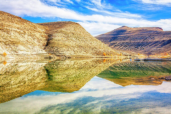 Serene Photograph - Flaming Gorge Water Reflections by Tatiana Travelways