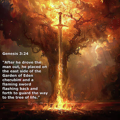Digital Art - Flaming Sword 2 by Gian Smith