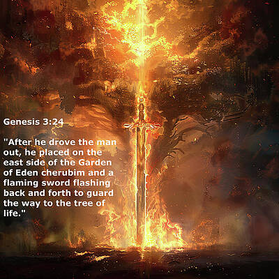 Digital Art - Flaming Sword 3 by Gian Smith