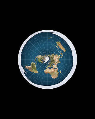 Earth Wall Art featuring the digital art Flat Earth by Flippin Sweet Gear
