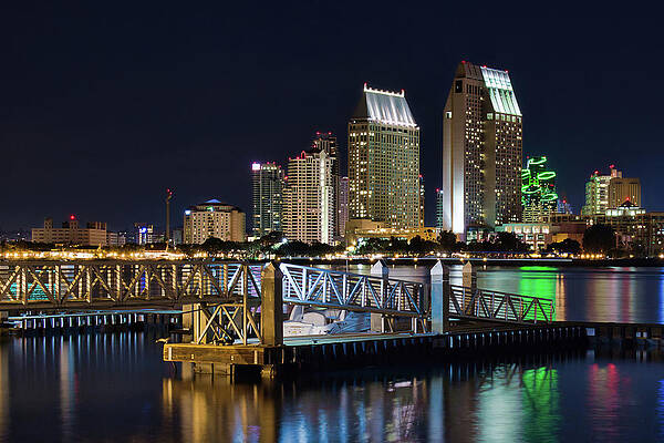Sunset Photograph - Floating Dock by American Landscapes