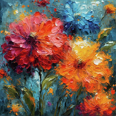 Digital Art - Floral Color Explosion by Deb Beausoleil