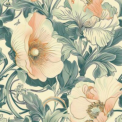 Vintage Digital Art - Floral_patterns_with_vintage_feel_No 3 by Andre Petrov