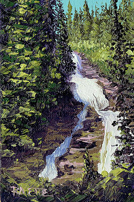 Trail Wall Art featuring the painting Florence Falls by Raette Meredith