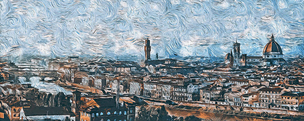 Landscape Painting - Florence, The Cradle Of The Renaissance - 01 by AM FineArtPrints