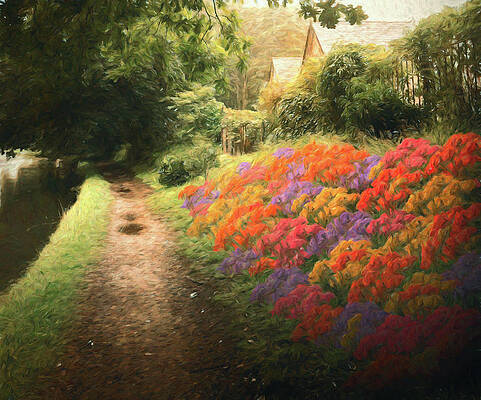 Wall Art featuring the photograph Flowery Path by Jason Fink