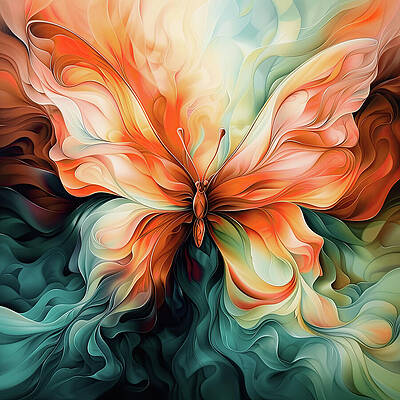 Digital Art - Flowing Butterfly 1 by Gian Smith
