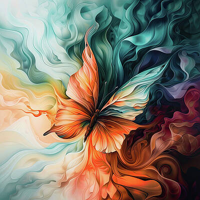 Digital Art - Flowing Butterfly 2 by Gian Smith