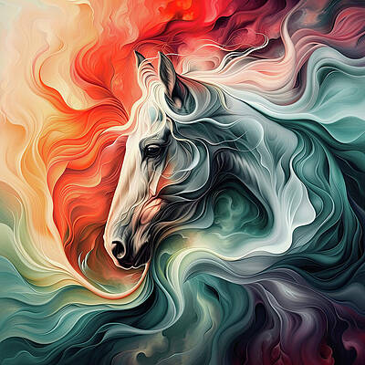 Digital Art - Flowing Horse 1 by Gian Smith