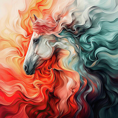 Digital Art - Flowing Horse 2 by Gian Smith
