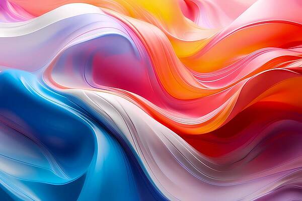 Dynamic Wall Art featuring the digital art Fluid Motion With Smooth Gradients And Flowing Lines No 1 by Andre Petrov