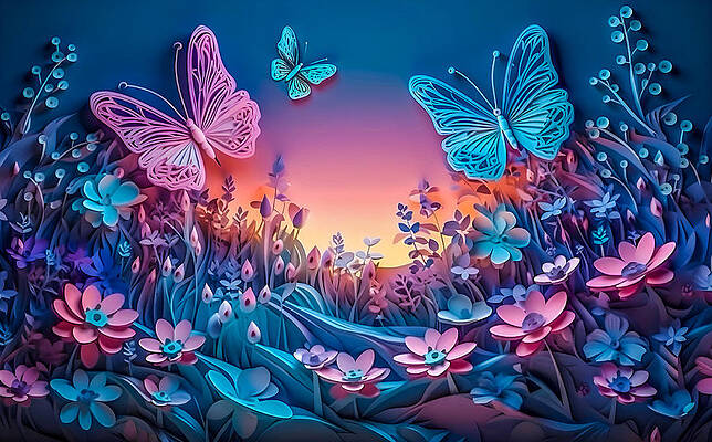 Digital Art - Flutterby by Paul Charles