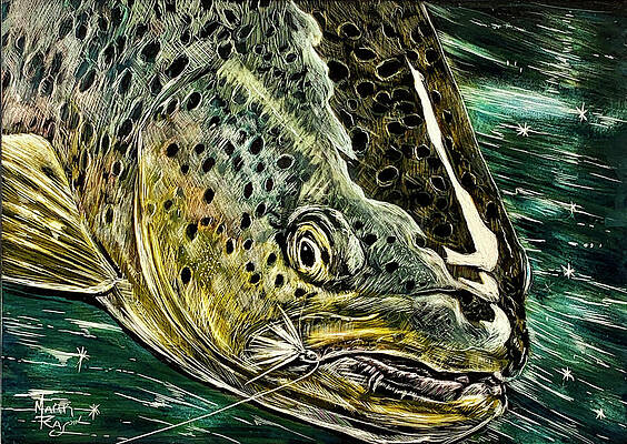 Water Painting - Fly Guy by Mark Ray