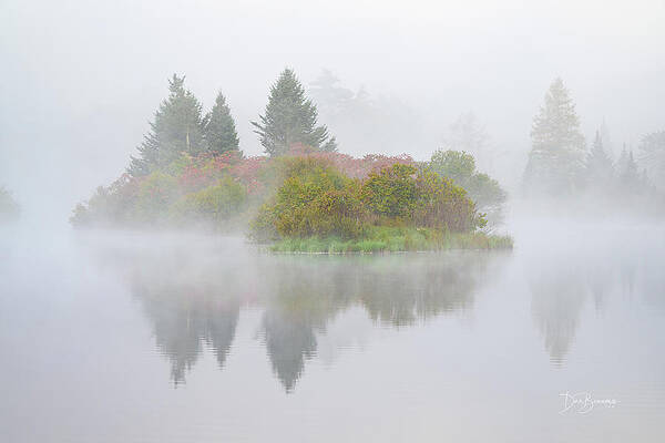 Fall Wall Art featuring the photograph Fog Island #9343 by Dan Beauvais