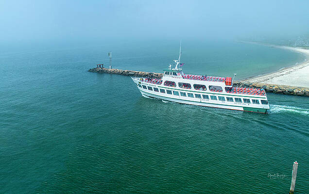 Massachusetts Photograph - Fog Lifting In Falmouth by Veterans Aerial Media LLC