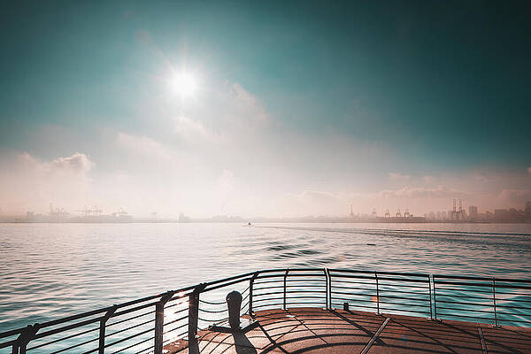 British Columbia Photograph - Foggy Burrard Dry Dock North Vancouver 4489 by Neptune Images