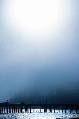 California Wall Art featuring the photograph Foggy Capitola Pier California by Tommy Farnsworth
