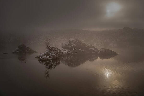 Reflection Wall Art featuring the photograph Foggy Island by Matt Halvorson