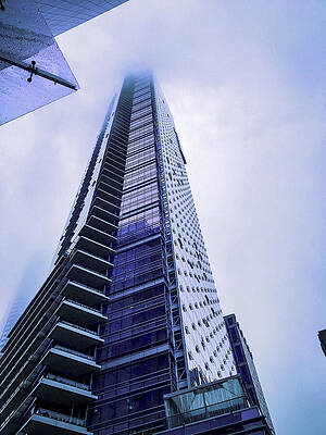 British Columbia Photograph - Foggy Skyscraper Vancouver Canada 4347 by Neptune Images