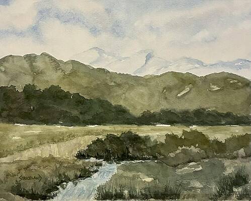 Mountain Painting - Foothills by Judy Strickland