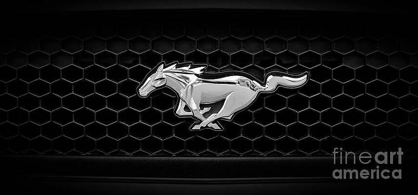 Ford Mustang Emblem on Car Grille by Stefano Senise