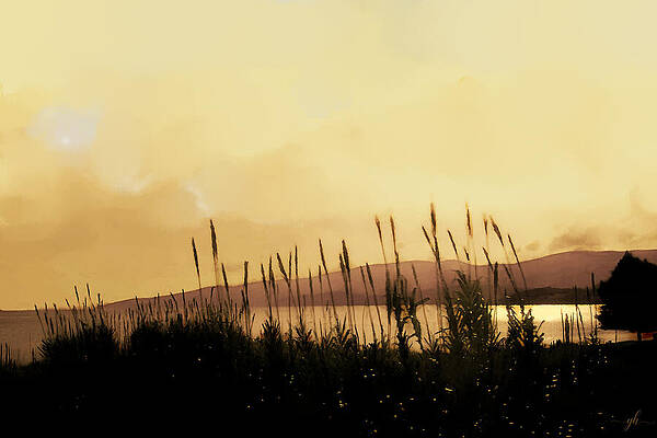 Sunset Over Serene Lake Wall Art