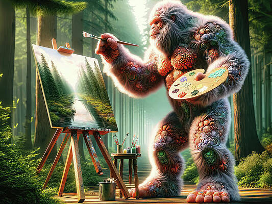 Landscape Wall Art featuring the digital art Forest Whisperer by Bill and Linda Tiepelman