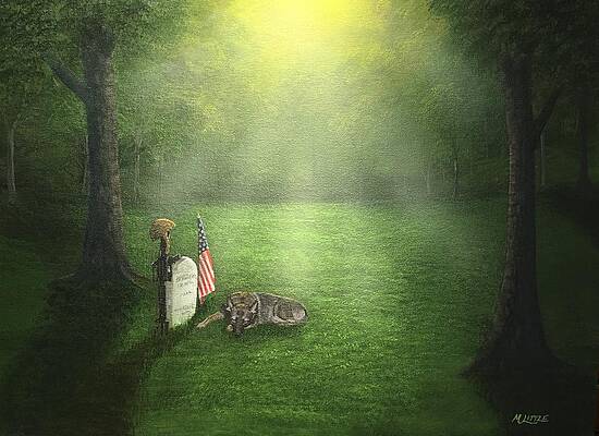 Green Painting - Forever Loyal by Marlene Little