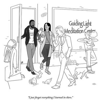 Meditation Wall Art featuring the drawing Forgot Everything I Learned by Lila Ash