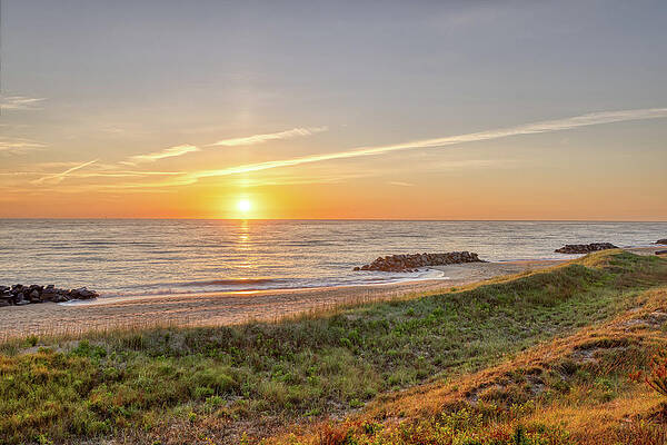 Cloud Wall Art featuring the photograph Fort Story Sunrise by Donna Twiford