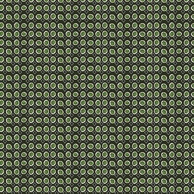 Pattern Mixed Media - Foulard Pattern, Gnome For The Holidays Collection, Dark Olive by Elizabeth Reich