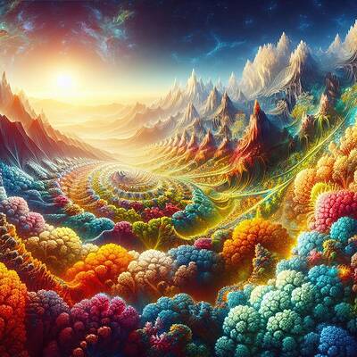 Landscape Wall Art featuring the photograph Fractal Dreamland by Bill and Linda Tiepelman