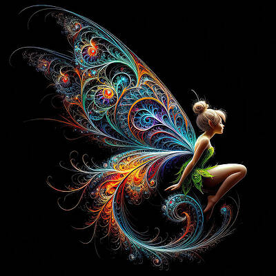 Digital Art - Fractal Tinkerbell by Bill and Linda Tiepelman