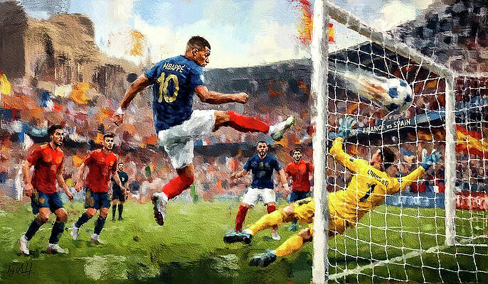Mbappe Scores Against Spain Digital Art
