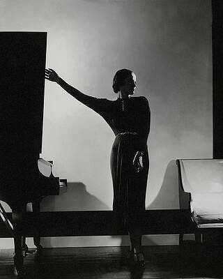 Elegant Woman in Silhouette Photograph