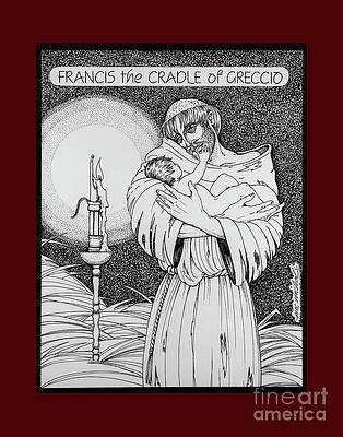 Wall Art featuring the drawing Francis The Cradle Of Greccio by William Hart McNichols