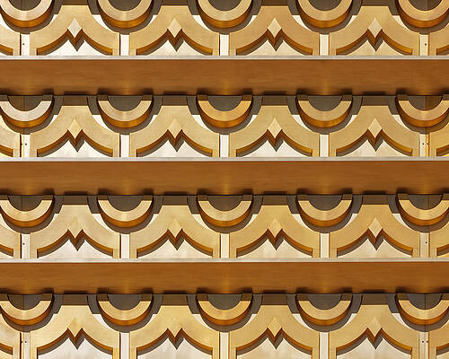 Architecture Wall Art featuring the photograph Frank Lloyd Wright Abstract - Marin Civic Center, CA by KJ Swan
