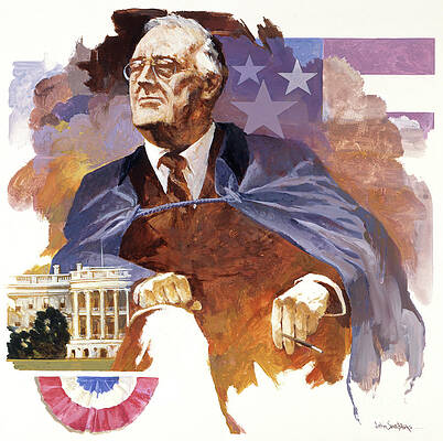 President Painting - Franklin Delano Roosevelt by John Swatsley