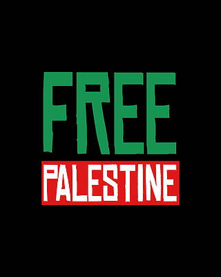 Middle East Wall Art featuring the digital art Free Palestine by Flippin Sweet Gear