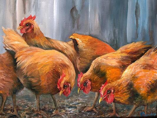 Wall Art featuring the painting Free Range by Barbara Landry