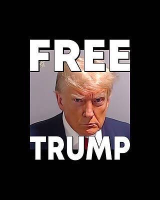 Free Wall Art featuring the digital art Free Trump Mugshot by Flippin Sweet Gear