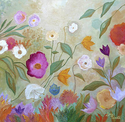 Nature Painting - Fresh Bloom by Angeles M Pomata