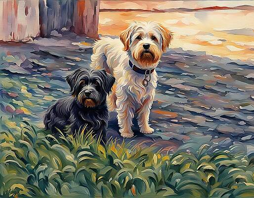 Digital Art - Friendly Neighbors by Deb Beausoleil