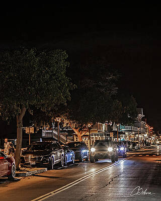 Sky Wall Art featuring the photograph Front Street Night Lights by Charlie Osborn