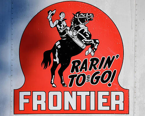 Wall Art featuring the photograph Frontier Gas Sign by Flees Photos
