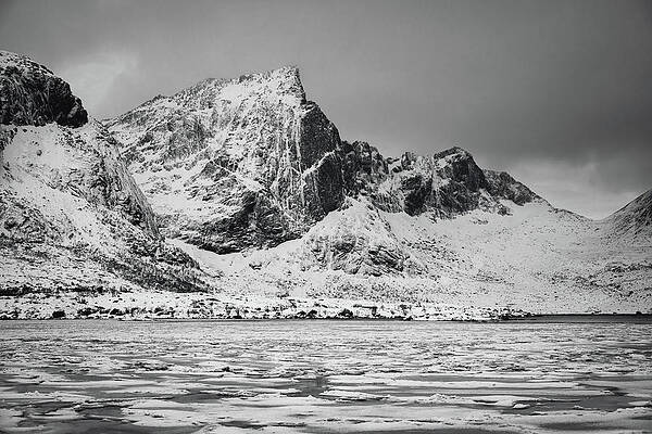 Winter Wall Art featuring the photograph Frozen Fjord, Lofoten by Charnwood Photography Fine Art