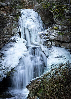 Winter Wall Art featuring the photograph Frozen Kent Falls by Dave King